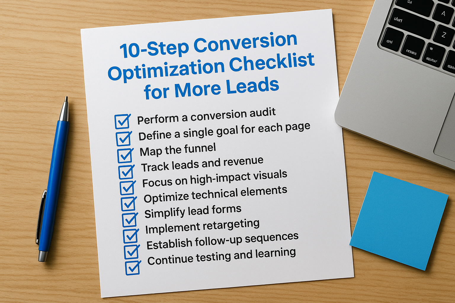 10-Step Conversion Optimization Checklist for More Leads